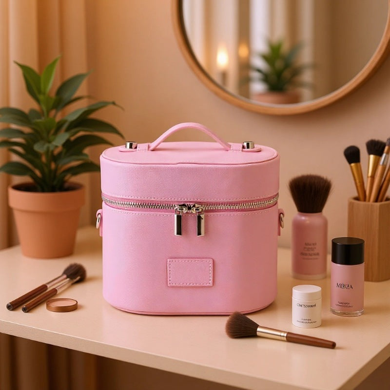 Trousse de toilette haut de gamme et luxueuse avec poignée