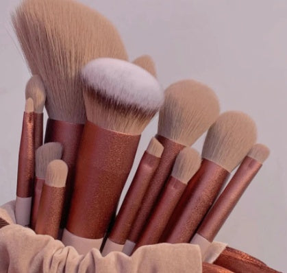 Ensemble de 13 pinceaux de maquillage : pinceau correcteur, pinceau blush, pinceau poudre, pinceau fard à paupières, pinceau highlighter, pinceau fond de teint, outils de beauté cosmétiques