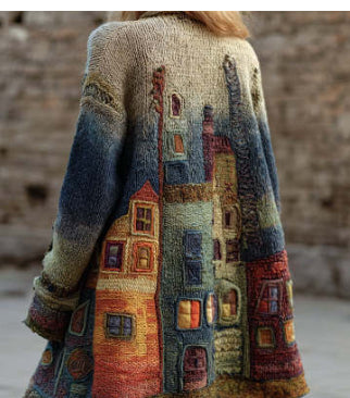 Nouvelle veste cape décontractée à capuche imprimée en 3D