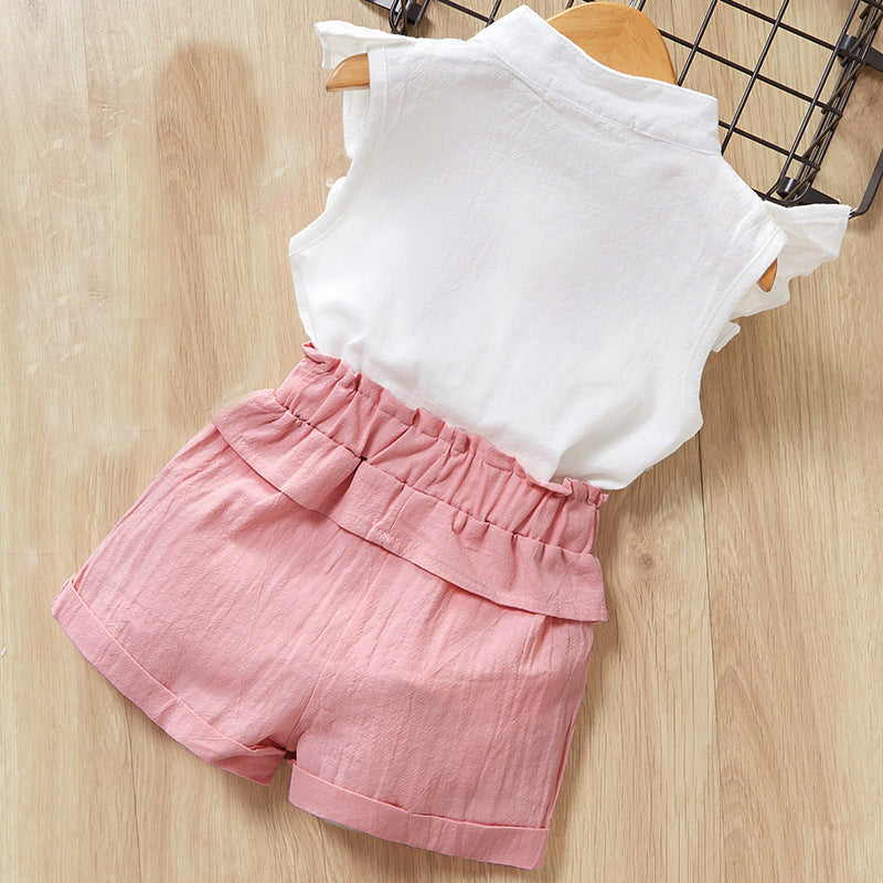 Ensemble short et haut princesse pour fille