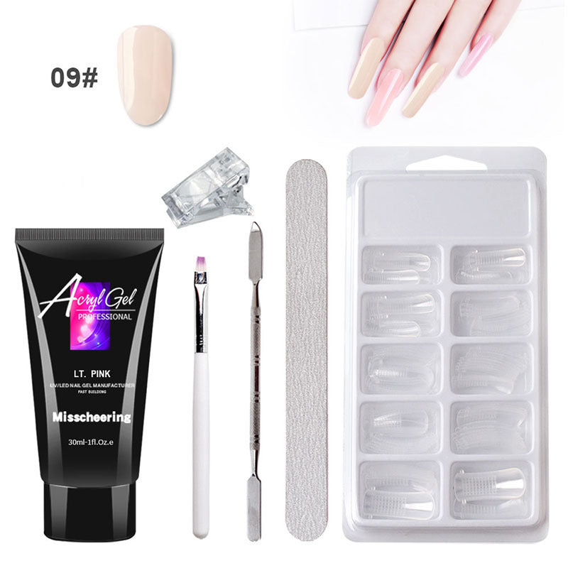 Extension d'ongles en gel sans douleur, sans support papier, kit de gel cristal indolore Quick Model