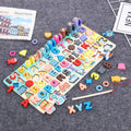 Jouets éducatifs Montessori en bois pour enfants : tableau de pêche mathématique, jeux Montessori pour les enfants de 1 à 3 ans.