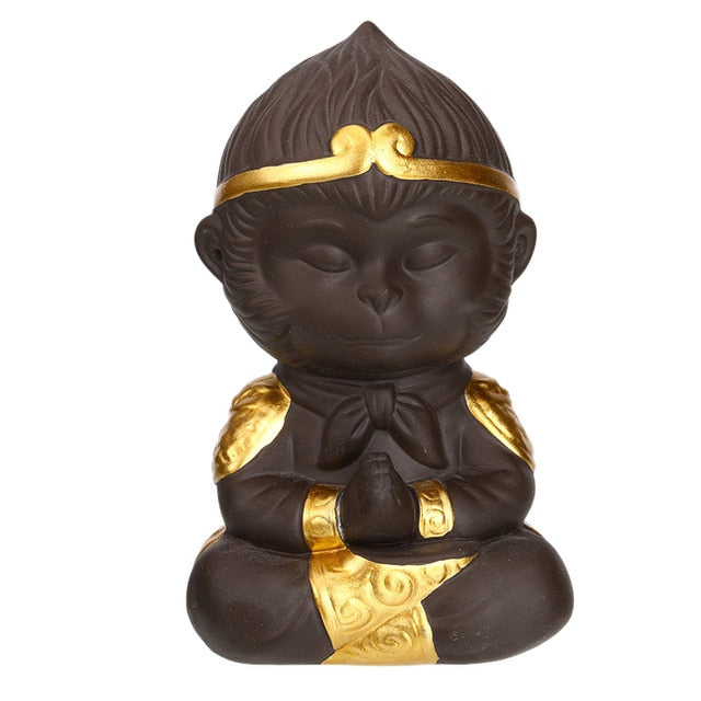 Service à thé Kung Fu argile violette Sun Wukong – Plateau décoratif