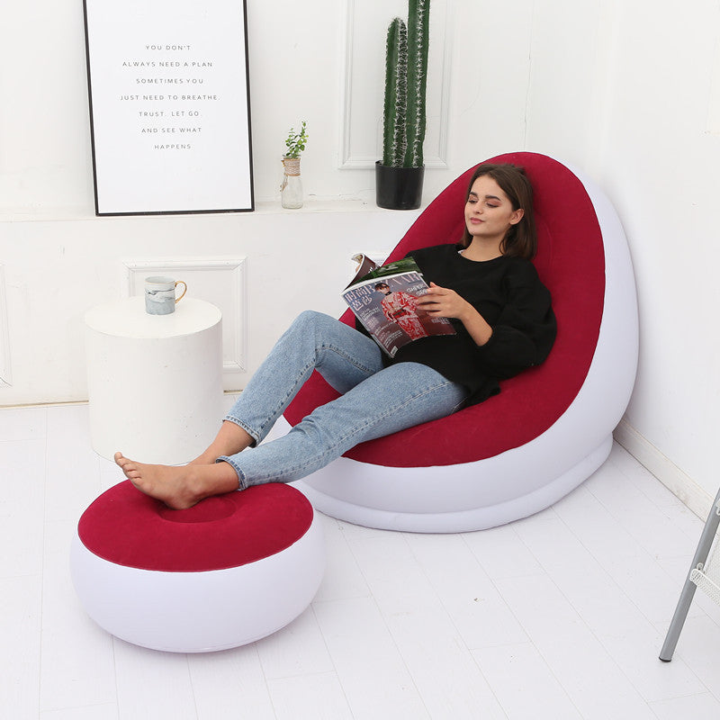 Pouf paresseux avec canapé-lit gonflable