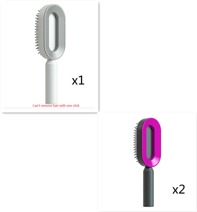 Brosse à cheveux autonettoyante pour femmes, nettoyage en une seule étape, anti-chute de cheveux, massage du cuir chevelu par airbag, peigne antistatique.