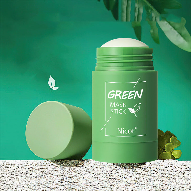 Masque purifiant au thé vert, stick d'argile, contrôle du sébum, anti-acné, éclaircissant, masque aux algues, soin de la peau