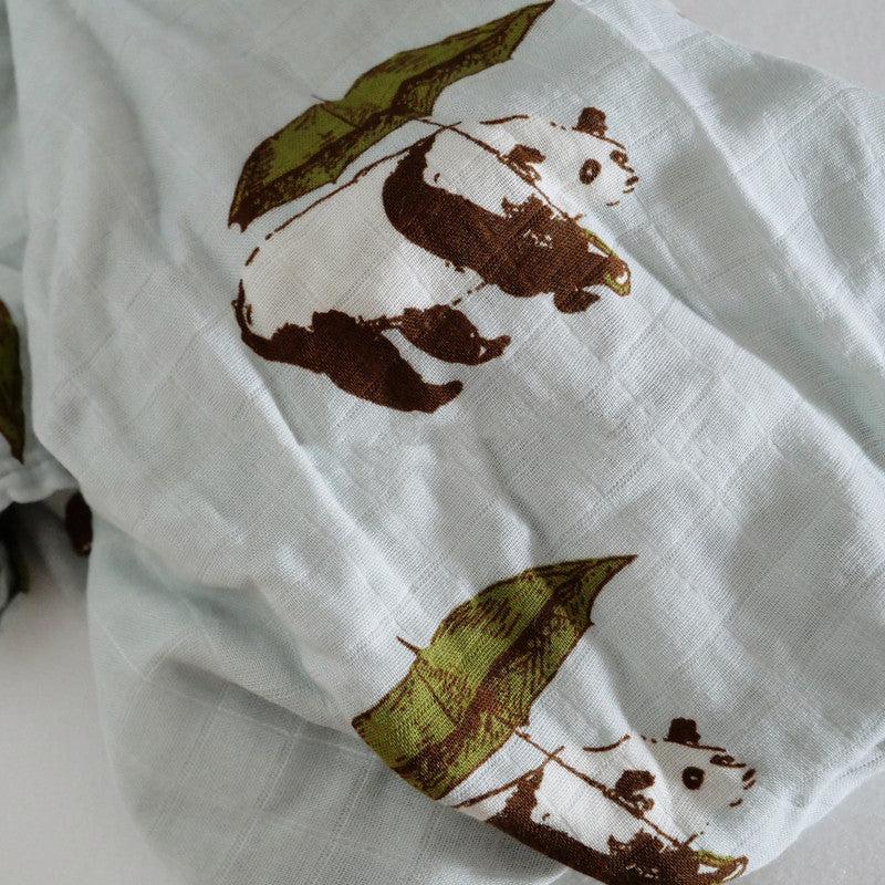 Couverture d'emmaillotage pour bébé en coton biologique naturel