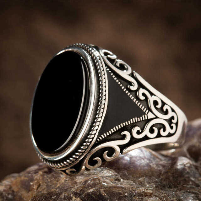 Bague turque rétro faite à la main, style vintage, double épée