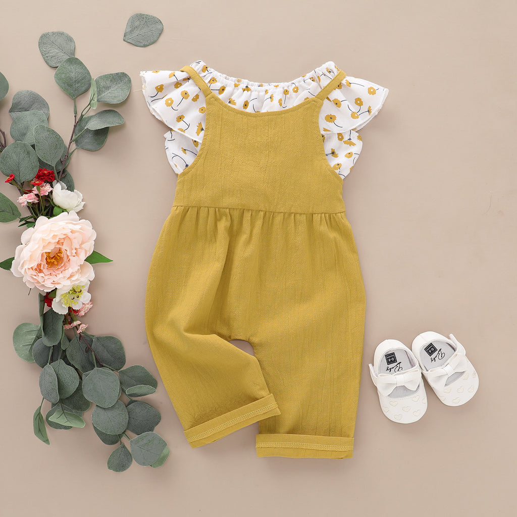 Ensemble camisole à fleurs pour filles