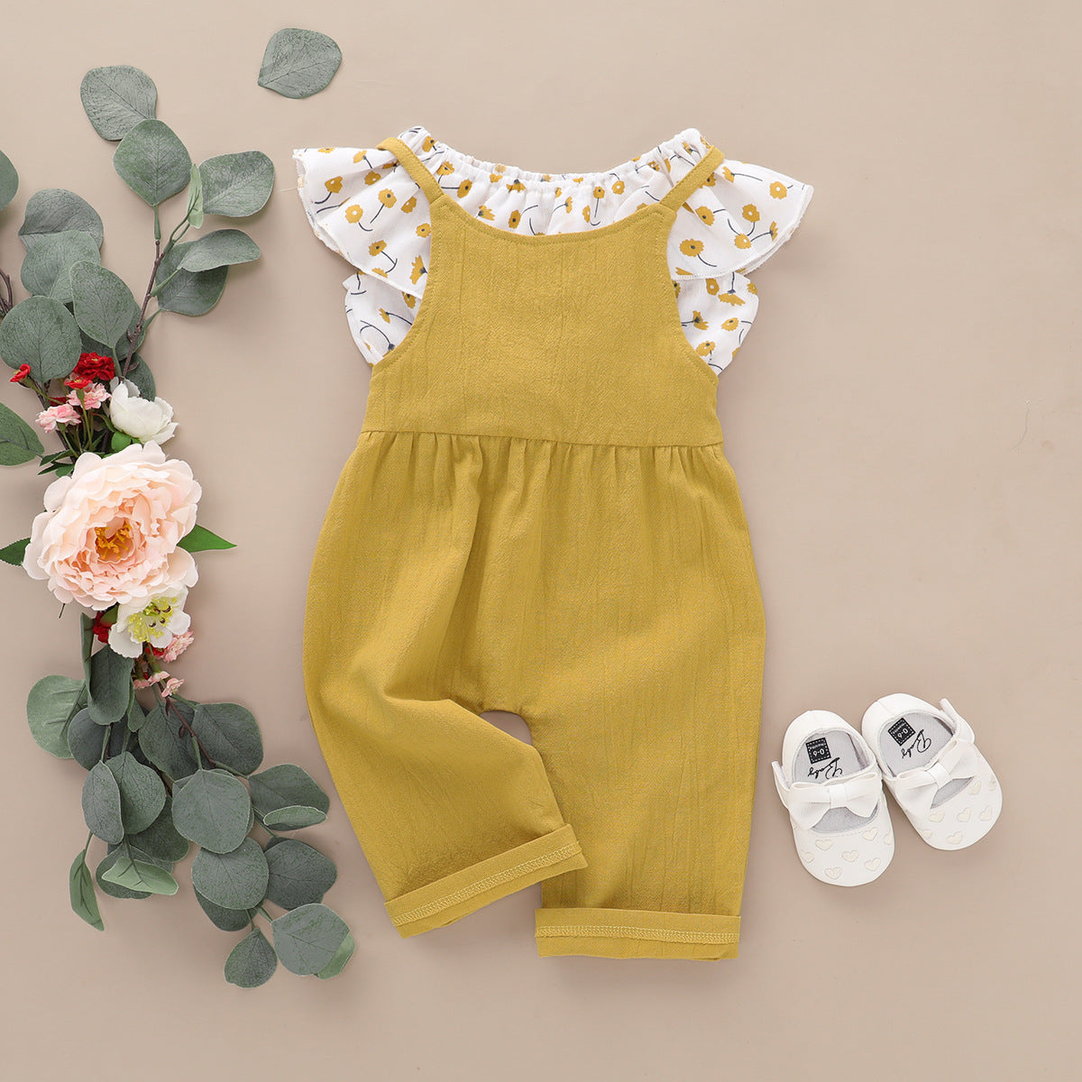 Ensemble camisole à fleurs pour filles