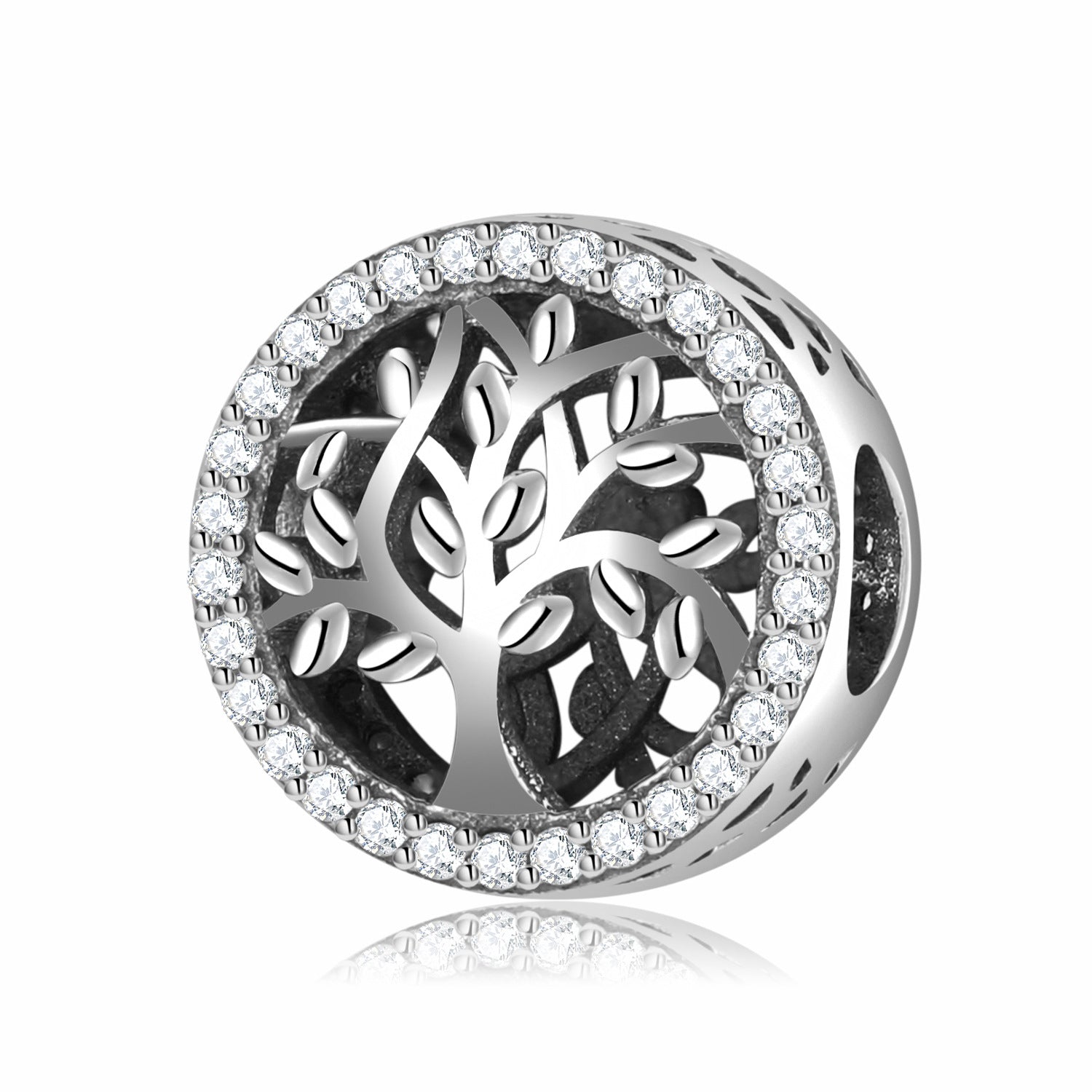 Perles Arbre de Vie en argent sterling S925 et zirconiums - Accessoires DIY