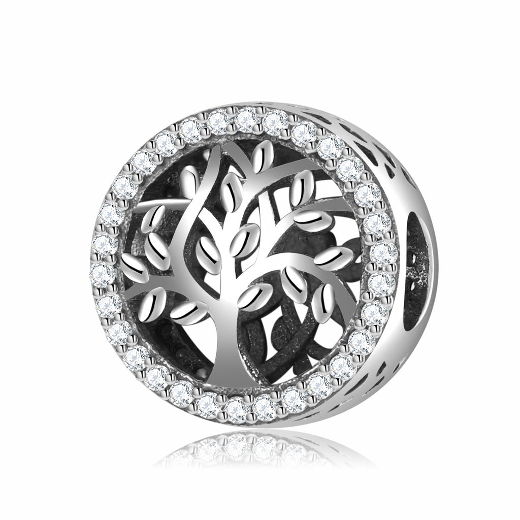 Perles Arbre de Vie en argent sterling S925 et zirconiums - Accessoires DIY