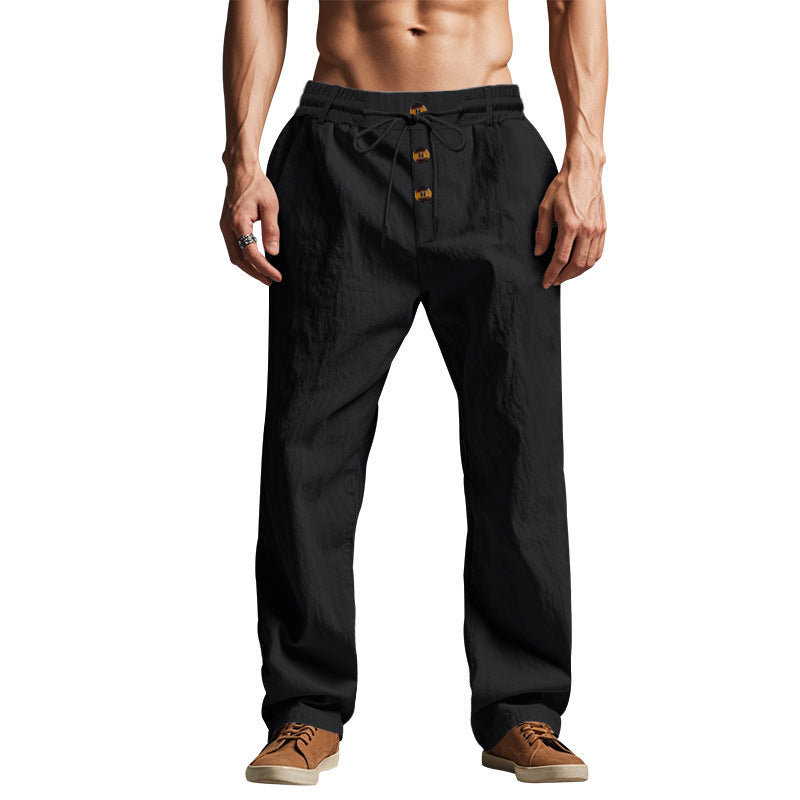 Pantalon homme respirant, doux pour la peau, coupe ample, décontracté, idéal pour la plage, le sport et l'été