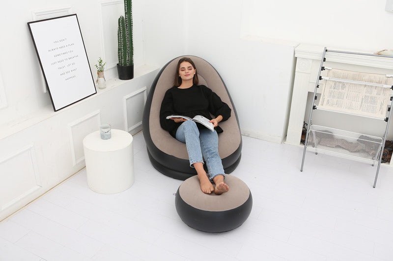 Pouf paresseux avec canapé-lit gonflable