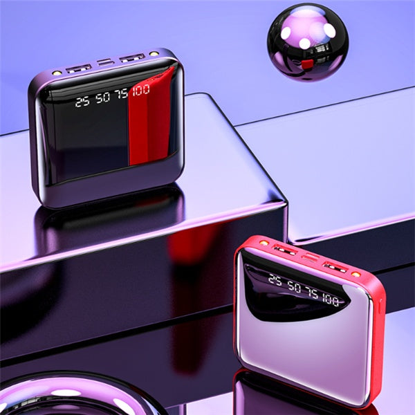 Mini batterie externe 20 000 mAh portable avec affichage numérique miroir