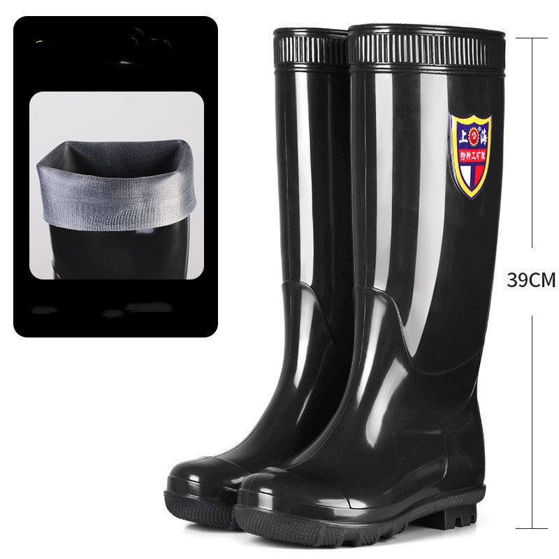 Bottes de pluie épaisses pour hommes, conçues pour la protection contre le travail