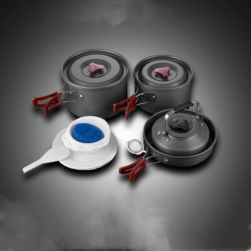 Ensemble de cuisine de pique-nique, ensemble de casseroles de camping, casserole de camping