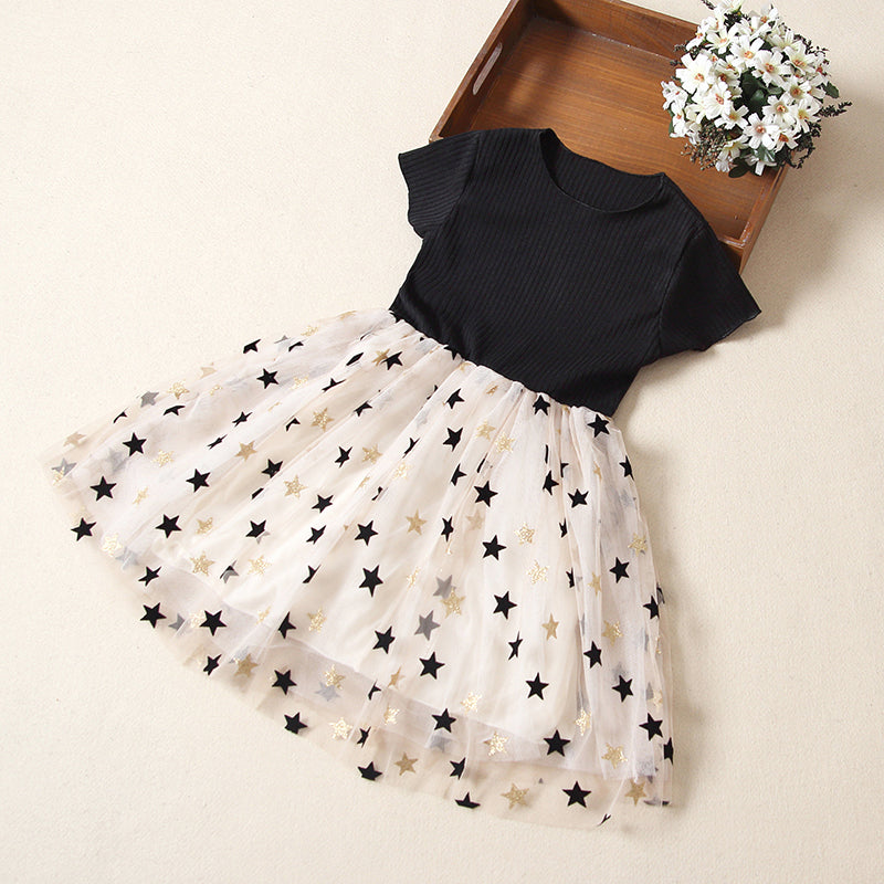Robe d'été style étranger pour bébé fille à manches courtes