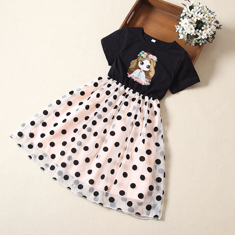 Robe d'été style étranger pour bébé fille à manches courtes