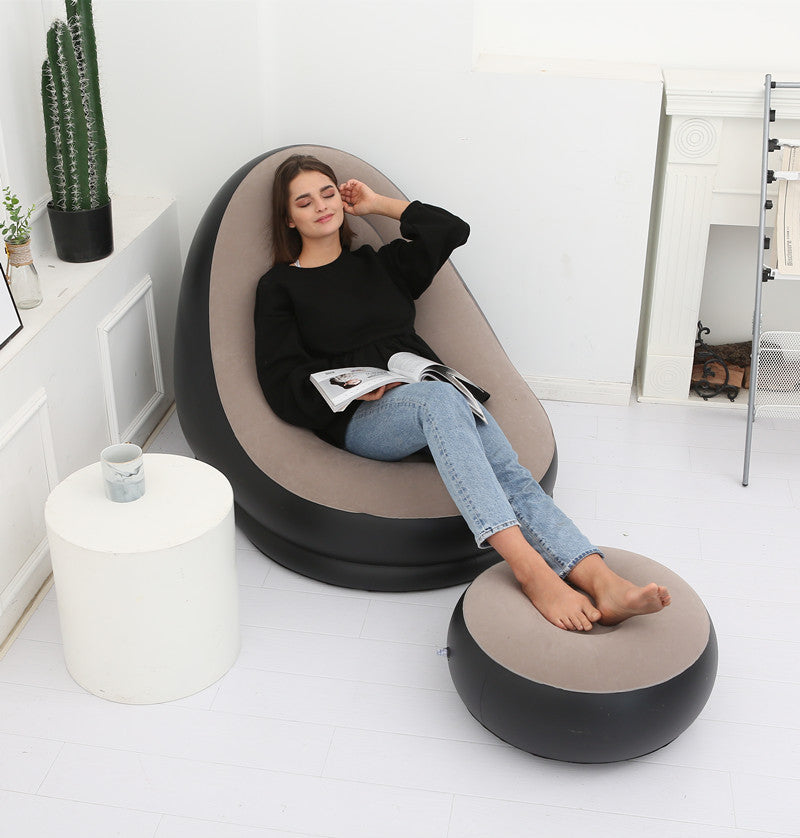 Pouf paresseux avec canapé-lit gonflable