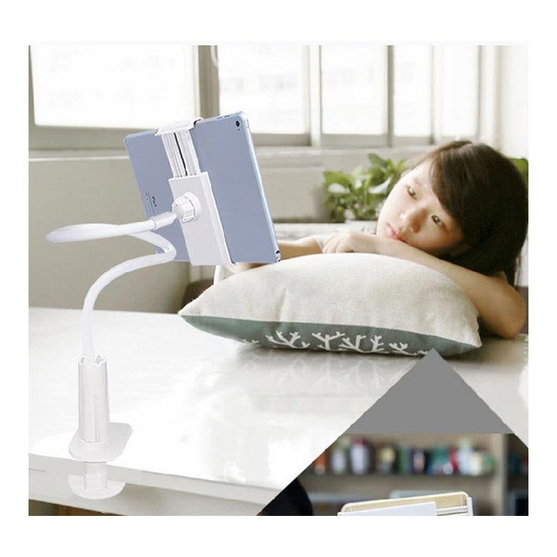 Support de téléphone/tablette à base spirale à 360° pour une utilisation confortable.