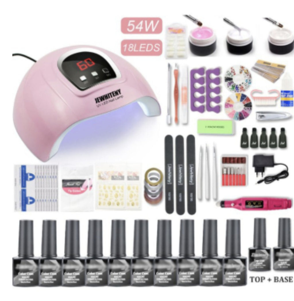 Ensemble de machine de photothérapie pour ongles 80W