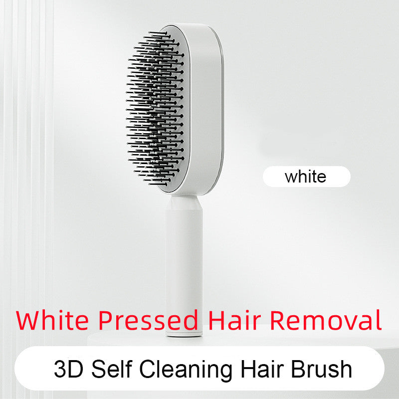 Brosse à cheveux autonettoyante pour femmes, nettoyage en une seule étape, anti-chute de cheveux, massage du cuir chevelu par airbag, peigne antistatique.