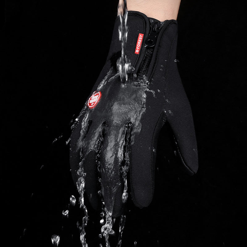 Gants d'hiver tactiles pour la moto, imperméables et doublés polaire, compatibles avec écrans tactiles et adaptés au sport.