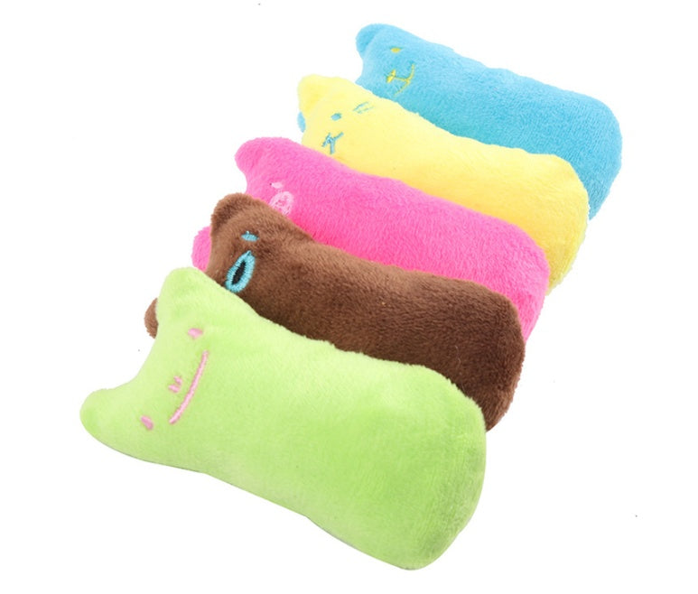 Jouet pour chat à l'herbe à chat, coussin interactif, accessoires pour animaux de compagnie, coussin en peluche pour les dents, jouet à mâcher à la menthe
