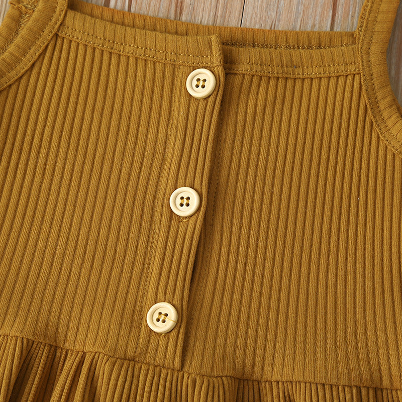 Ensemble d'été pour filles : débardeur imprimé, short, deux pièces sans manches