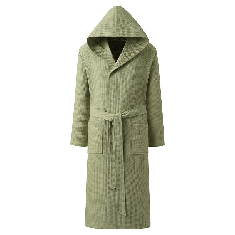 Peignoir à capuche en pur coton pour homme