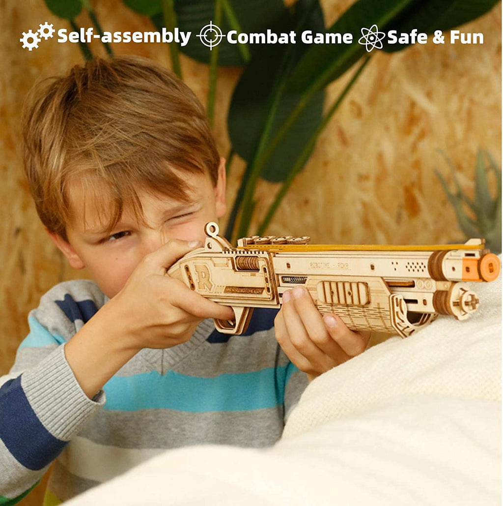 Robotime - Kit de construction de pistolets en blocs - Jouet cadeau pour enfants et garçons - Cadeau d'anniversaire