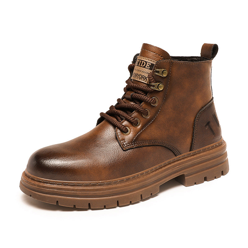 Nouvelles bottes de travail américaines vintage montantes tendance automne-hiver