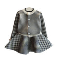 Ensemble deux pièces pour filles, pull en maille épaisse et chaude