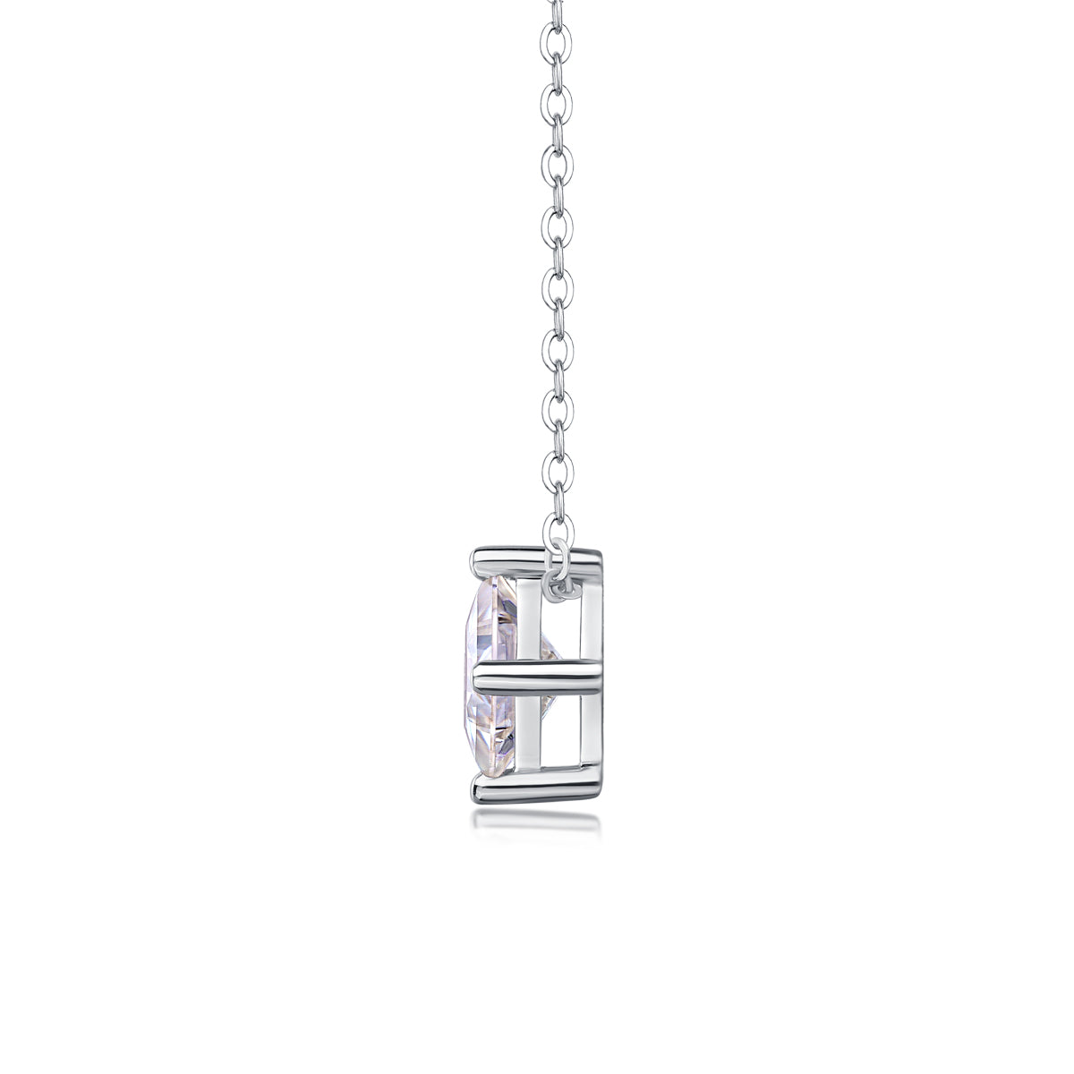 1Stay Together - Un pendentif en argent sterling S925 serti de diamants et de moissanites carrées, à la fois tendance et luxueux. Ventes interdites sur TikTok