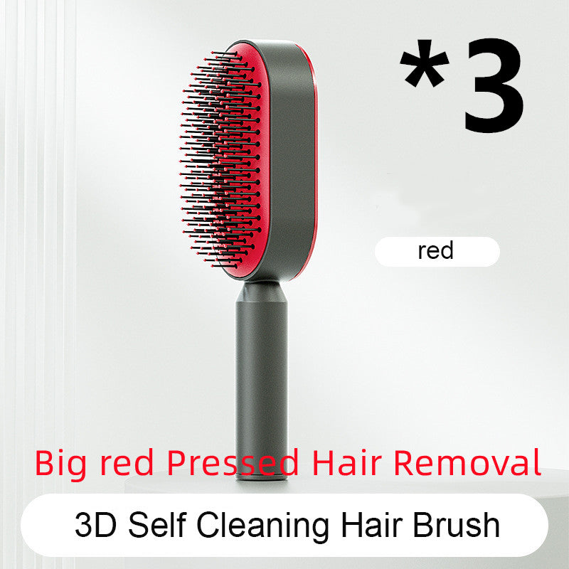 Brosse à cheveux autonettoyante pour femmes, nettoyage en une seule étape, anti-chute de cheveux, massage du cuir chevelu par airbag, peigne antistatique.