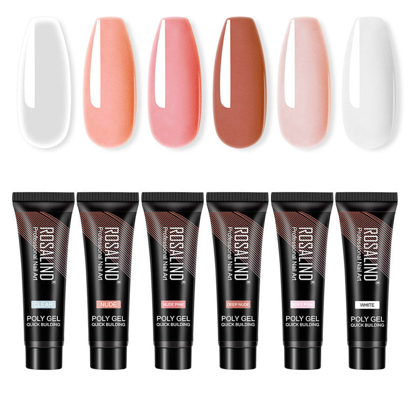 Colle solide pour faux ongles multicolore mélangée