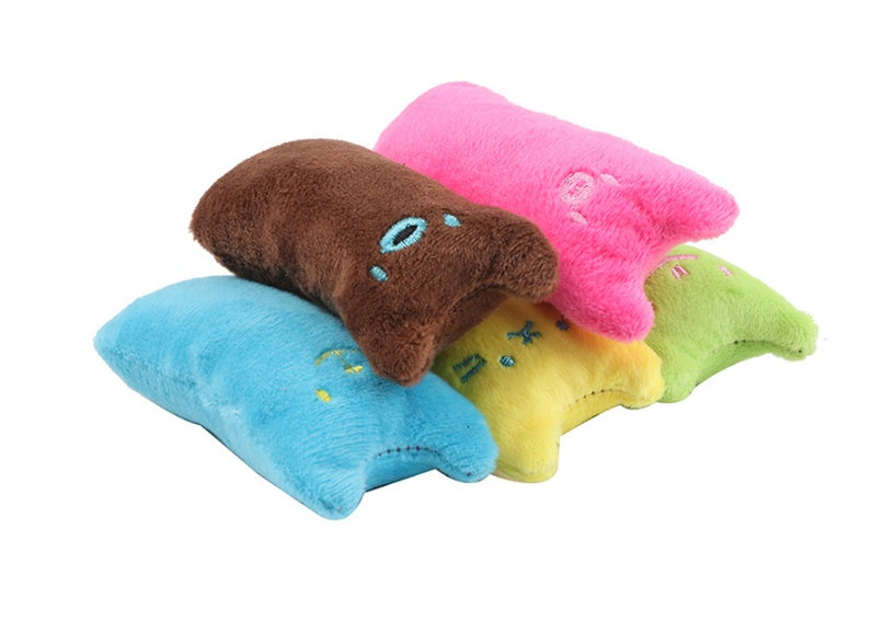 Jouet pour chat à l'herbe à chat, coussin interactif, accessoires pour animaux de compagnie, coussin en peluche pour les dents, jouet à mâcher à la menthe