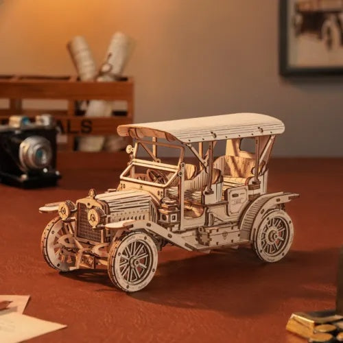 ROKR Puzzle 3D en bois à monter soi-même - Voiture vintage MC801 - Jeu de construction - Cadeau pour adolescents
