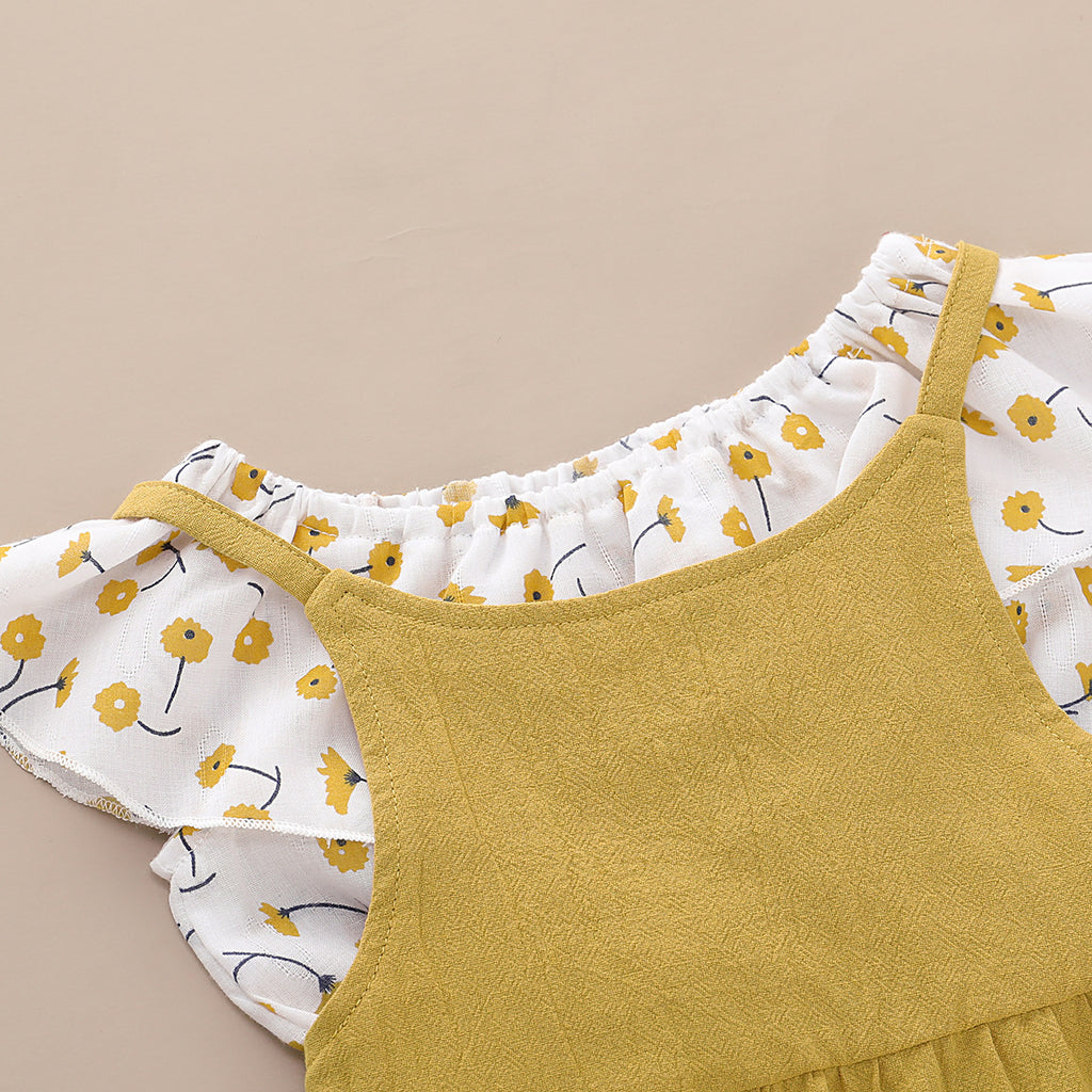Ensemble camisole à fleurs pour filles