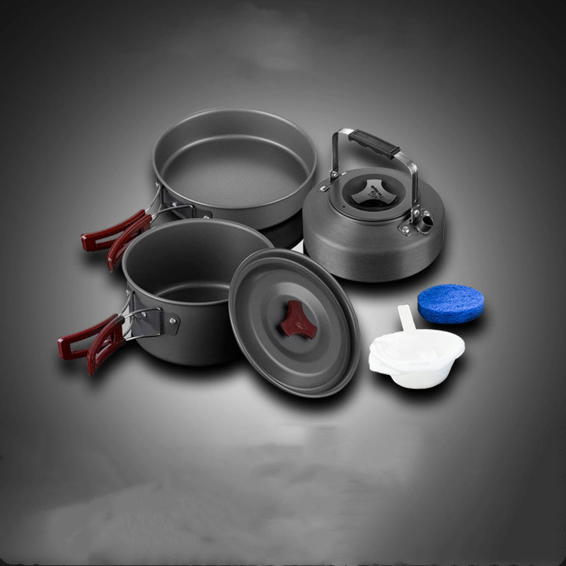 Ensemble de cuisine de pique-nique, ensemble de casseroles de camping, casserole de camping