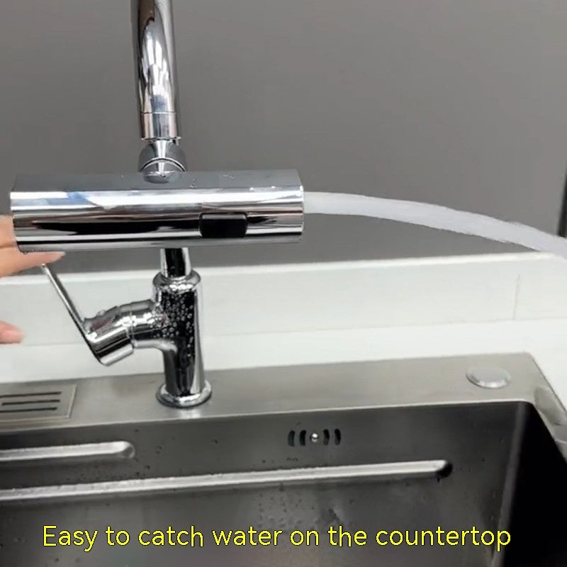 Robinet de cuisine à cascade, anti-éclaboussures, universel, rotatif, multifonctionnel, rallonge, accessoires de cuisineRobinet