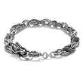 Bracelet pour homme en argent 925, motif dragon du zodiaque
