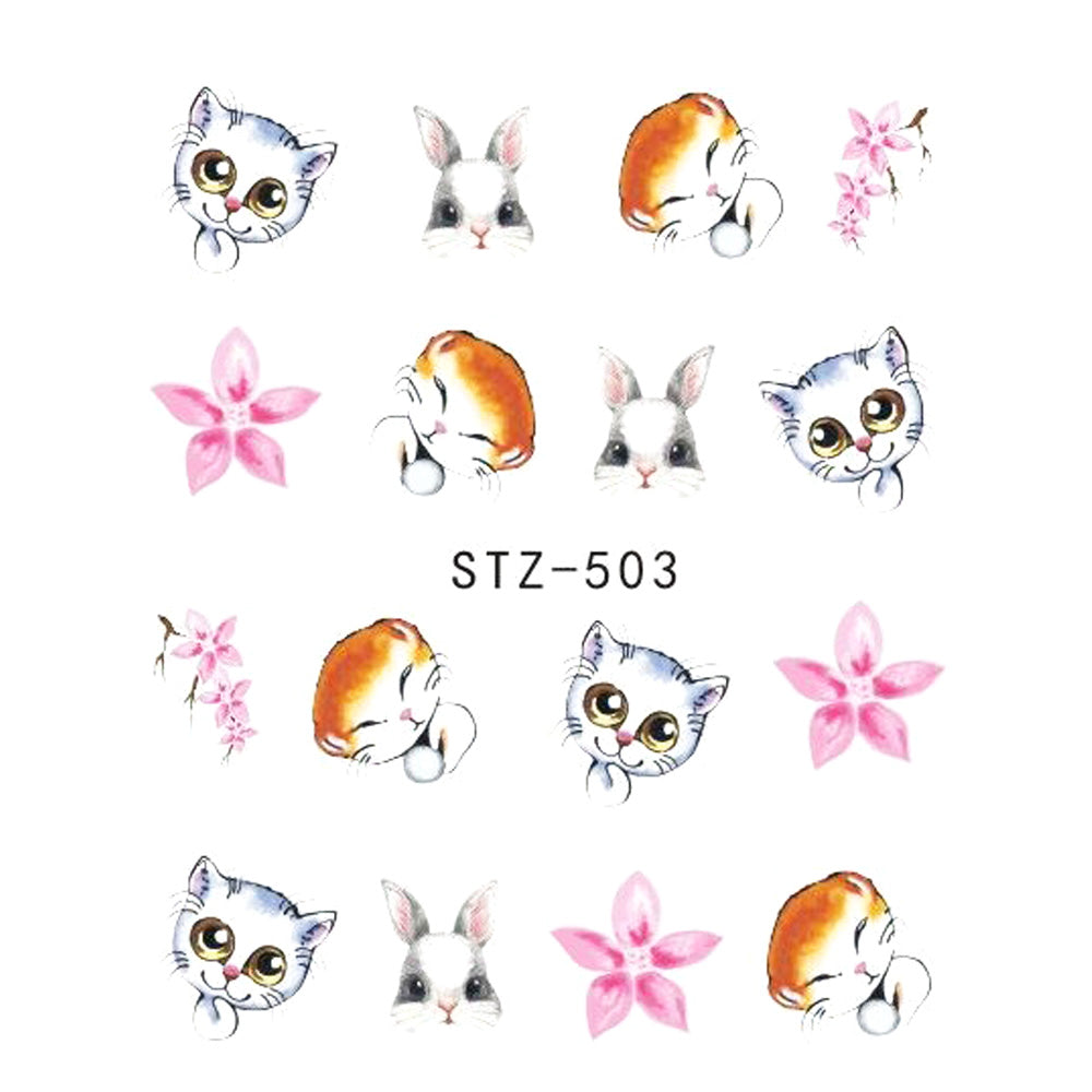 1 autocollant pour ongles papillon et fleur, transfert à l'eau, pour décoration d'ongles, tatouage, manucure, outils, pointe JISTZ508