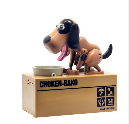 Tirelire robot en forme de chien, tirelire pour chien
