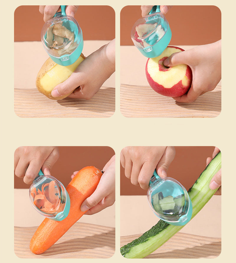 Couteau à éplucher avec couvercle de rangement, éplucheur de fruits et de pommes de terre, ustensiles de cuisine