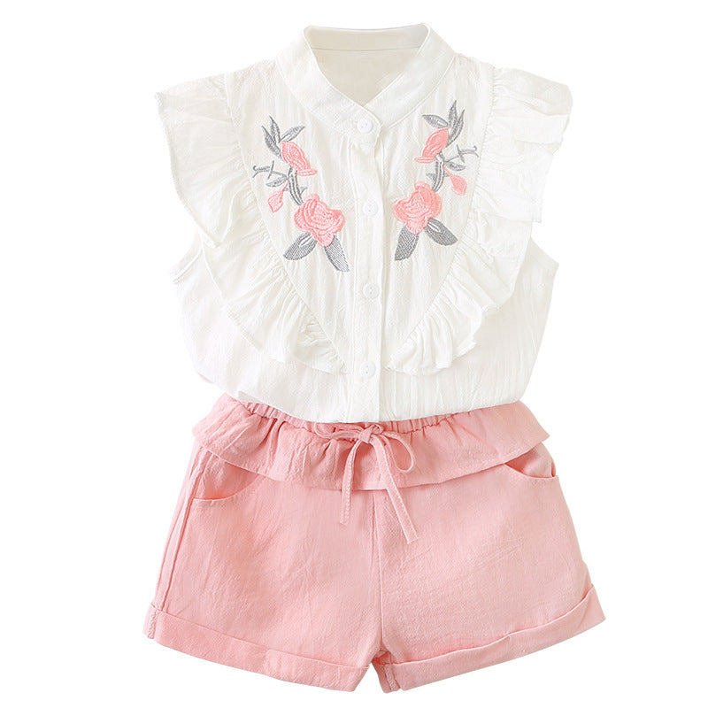 Ensemble short et haut princesse pour fille