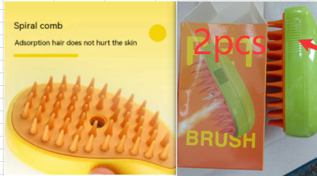Brosse vapeur 3 en 1 pour chat, brosse vapeur pour chien, brosse électrique à spray pour poils de chat et massage