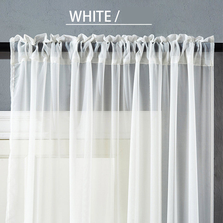 Rideau voilage coton lin moderne uni – Salon et chambre