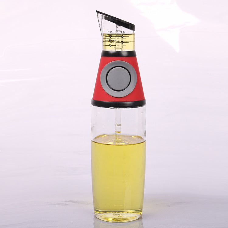 Bouteille en verre graduée de 500 ml pour huile ou soja, ustensiles de cuisine